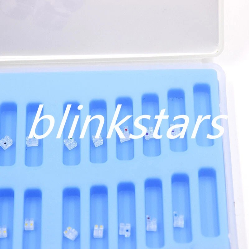 20 Pcs/Pack Orthodontic Dental Ceramic Monocrystalline Sapphire Bracket 345 Hook