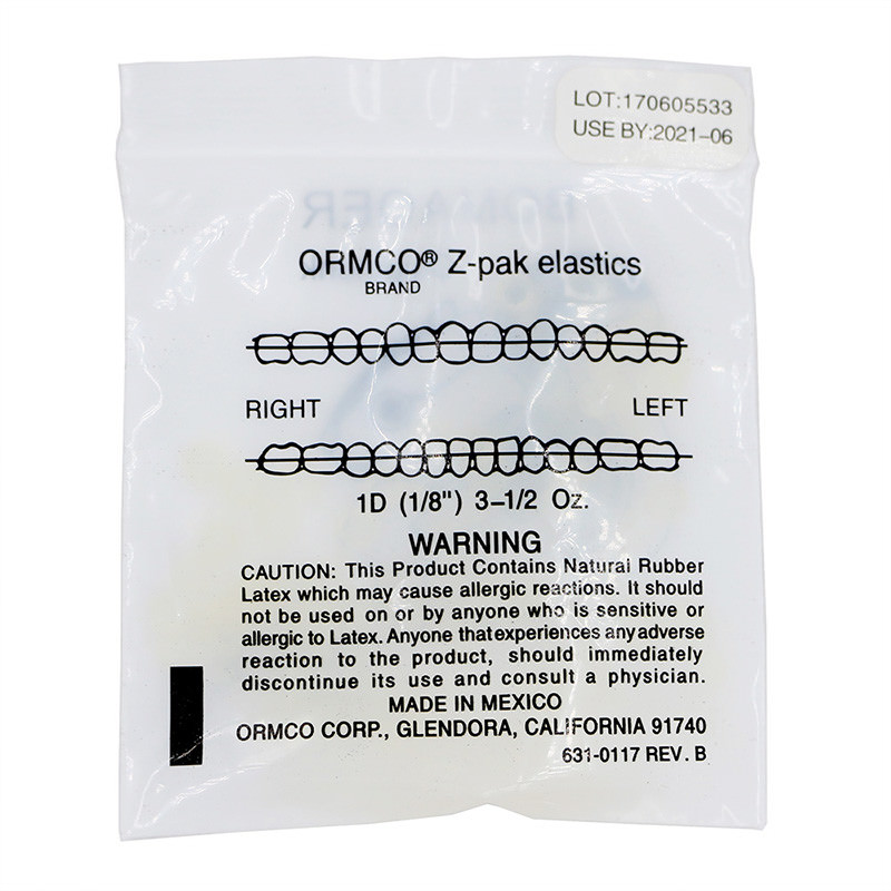 ORMCO Dental Orthodontic Elastics Rings 3.5 OZ,Zoo Pack 5000PCS/Box 5 Sizes