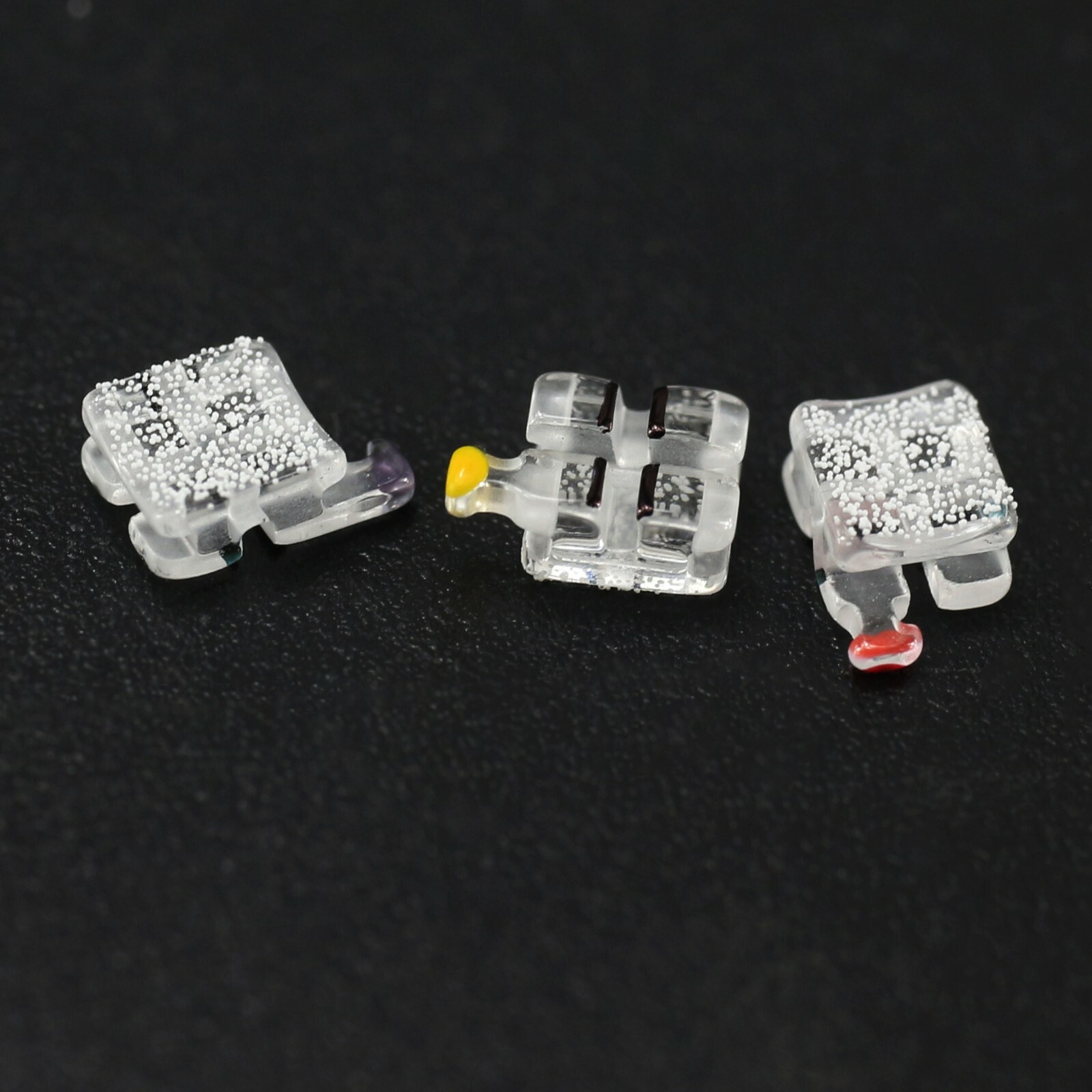 Dental Orthodontic Sapphire Crystal Bracket Braces Roth MBT 022 345 Hooks 5-5