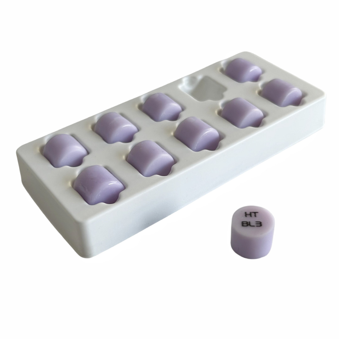 High Transparency Dental Glass Ceramic Liithium Disslicate Blocks C14 CAD