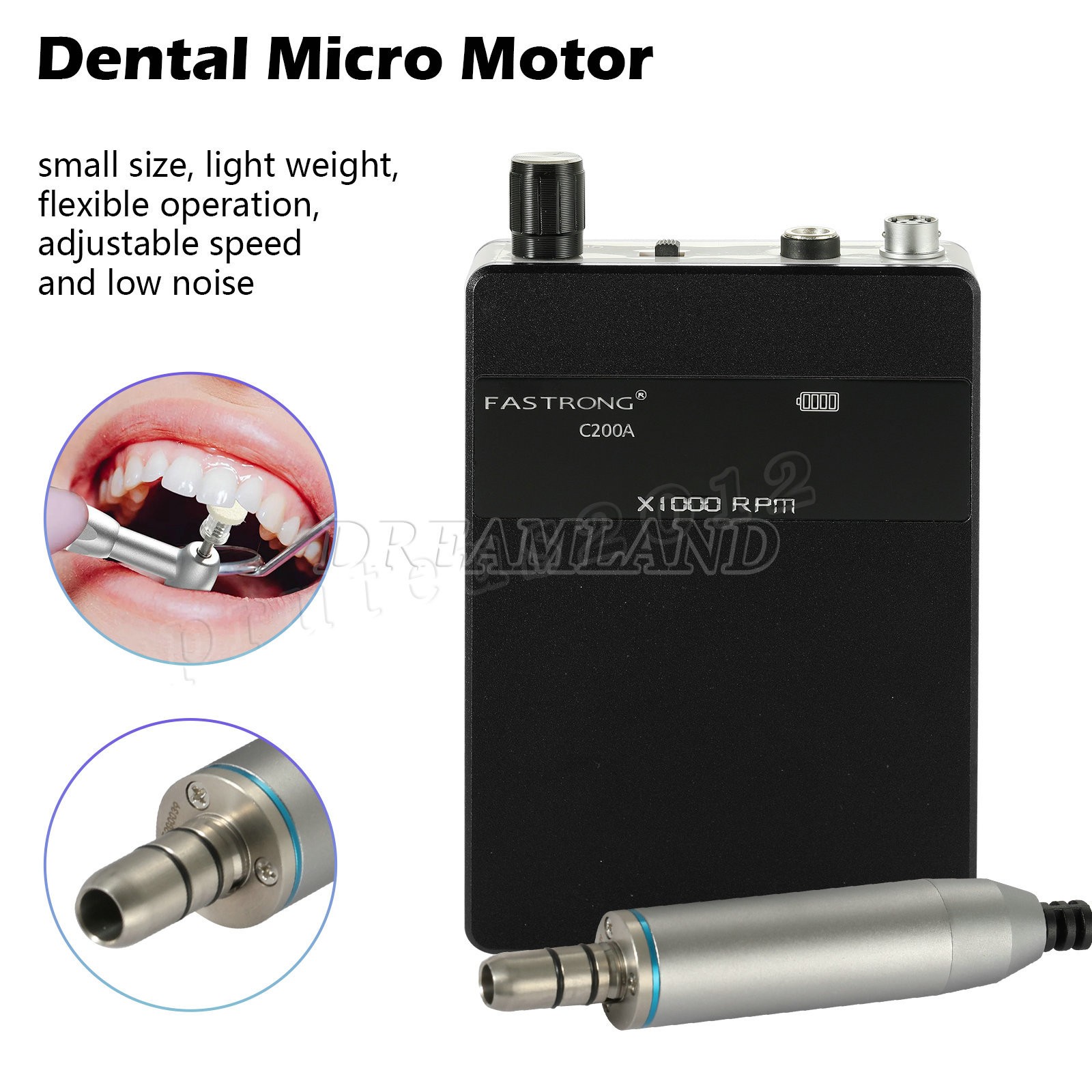Portable Dental Lab Brushless Micromotor E-Type Grinding Polishing Machine