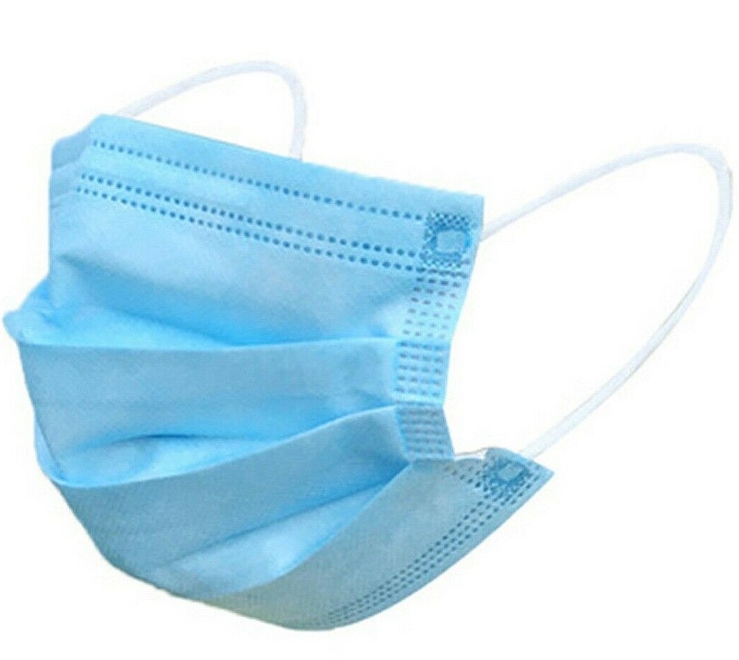5,10, or 20 3-PLY Face Mask Cover Men Women Dental Medical Respiratory (Bag)