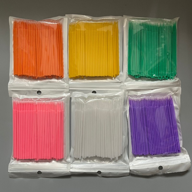 200Pcs Dental Swabs Disposable Applicators Micro Brush Stick Eyelash Extension