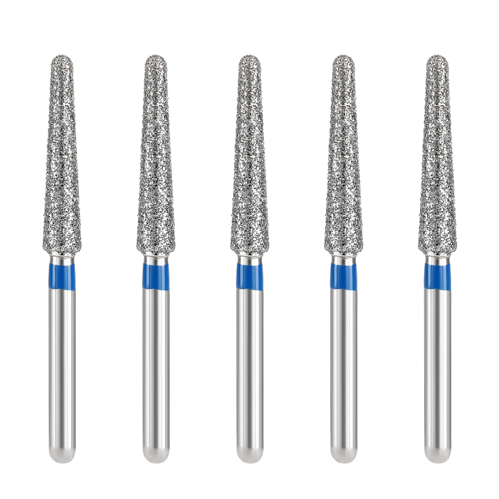JMU Dental Diamond Burs Medium Grit Round End Taper FG Burs 856L-020M 5pcs