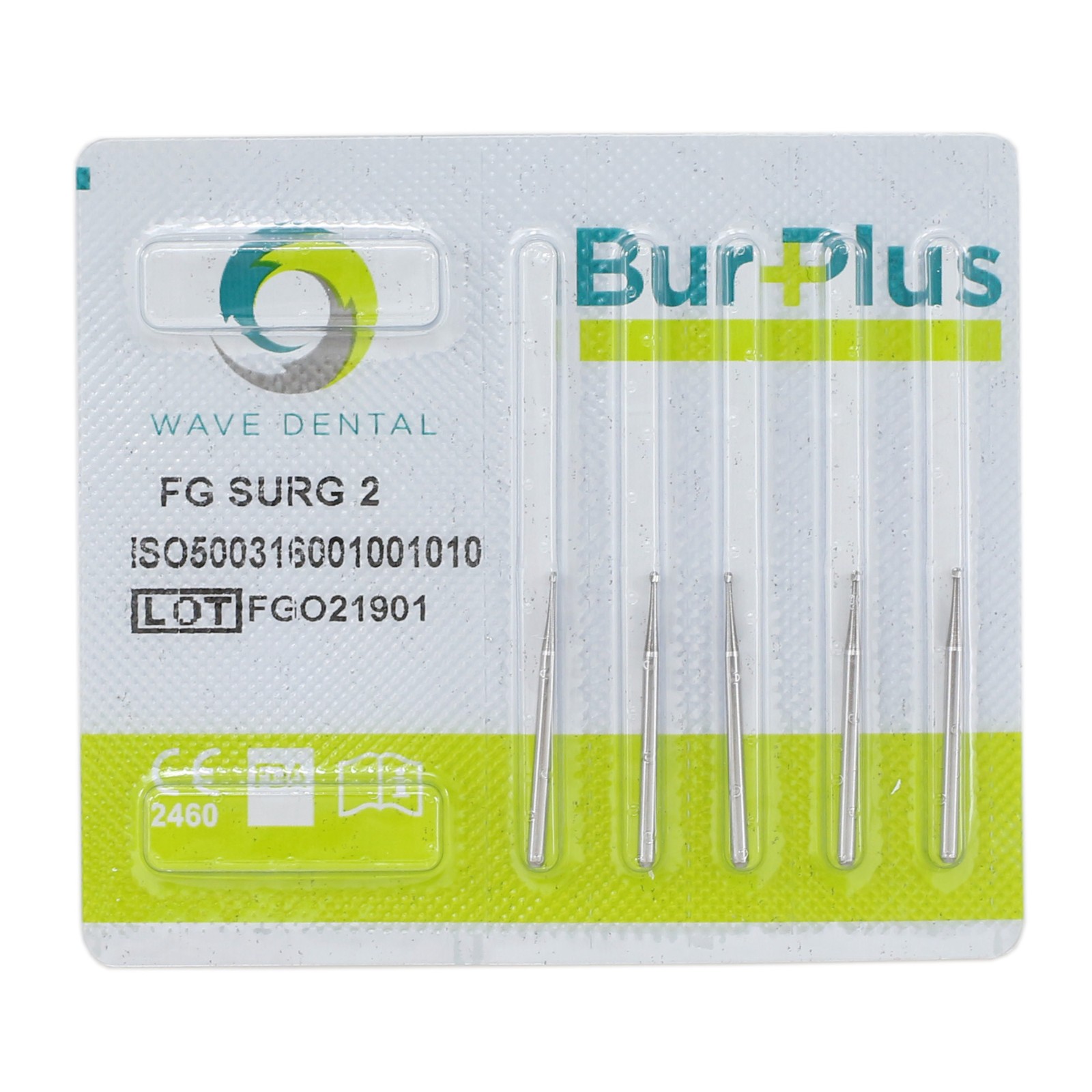 Wave Dental Surgical Round Burs Long Shank High Speed Bur Carbide FG SURG 2 4 6