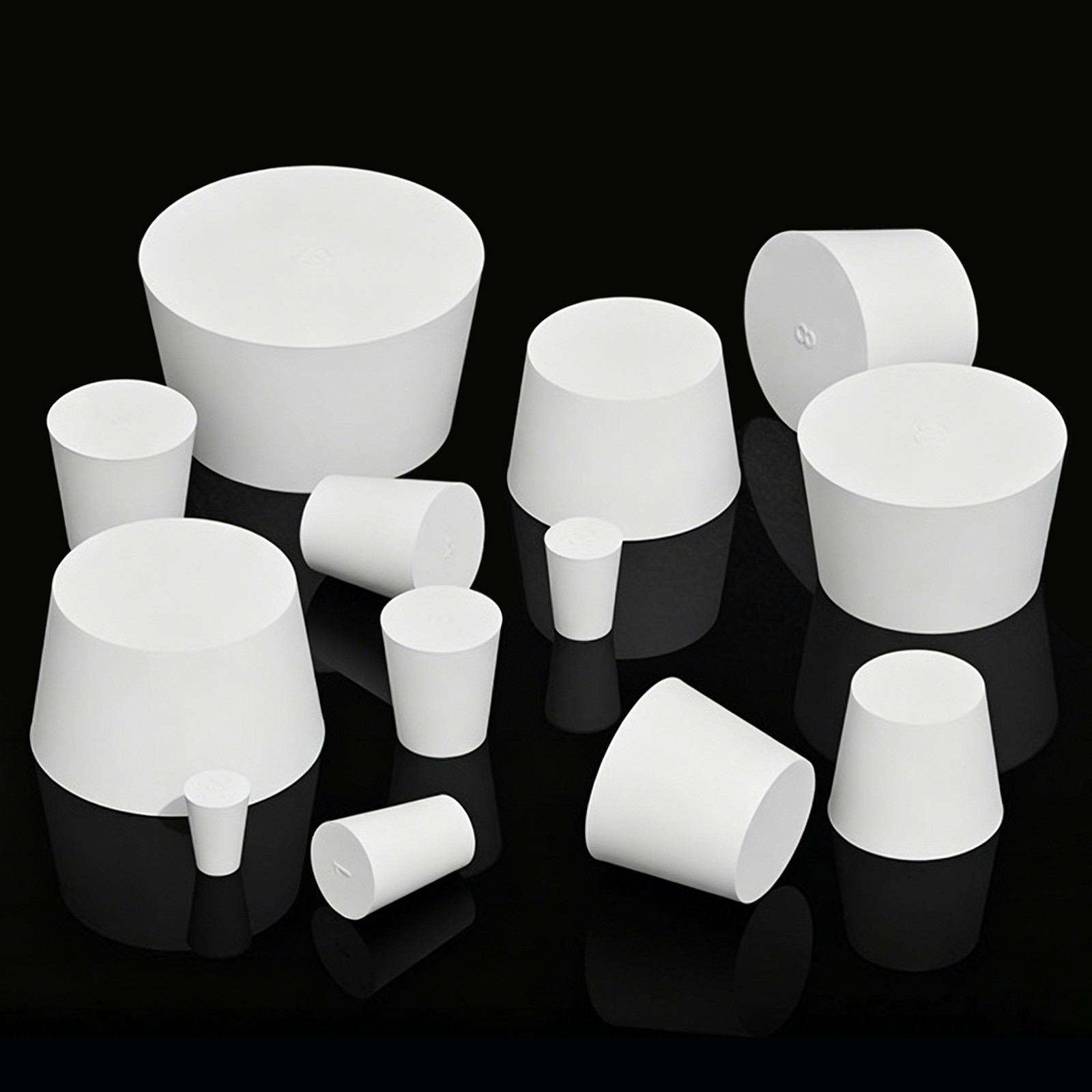 Rubber Bung Stopper Tapered Plugs Laboratory Solid Stoppers Sizes Various Flask