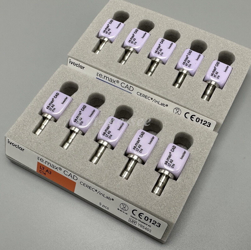 C14 Emax Dental HT/LT A1 A3 Glass Ceramic Lithium Dislicate CAD/CAM Cerec Blocks