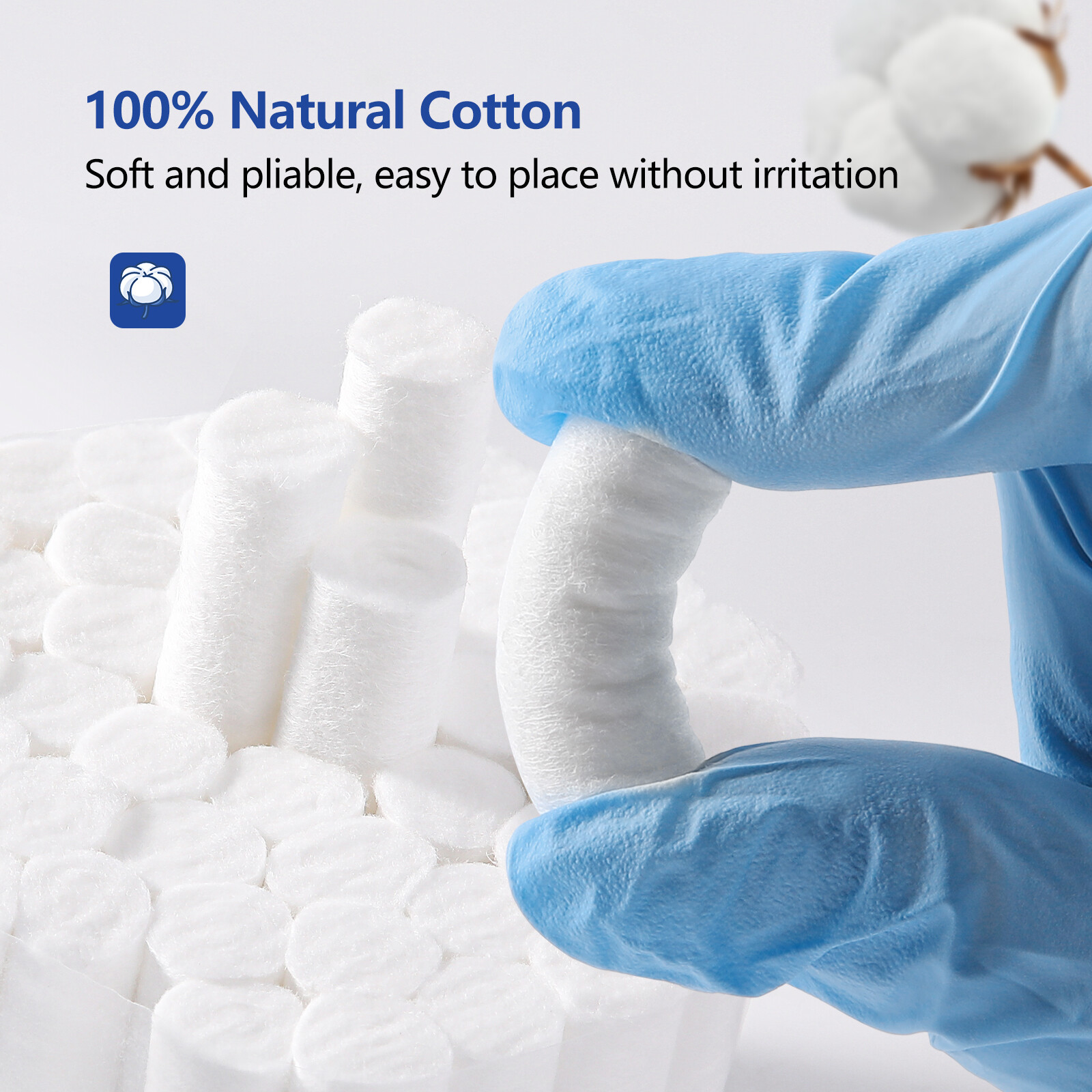 JMU Dental Disposable Cotton Rolls 1”/1.5” High Absorbent Mouth Cotton Rolls
