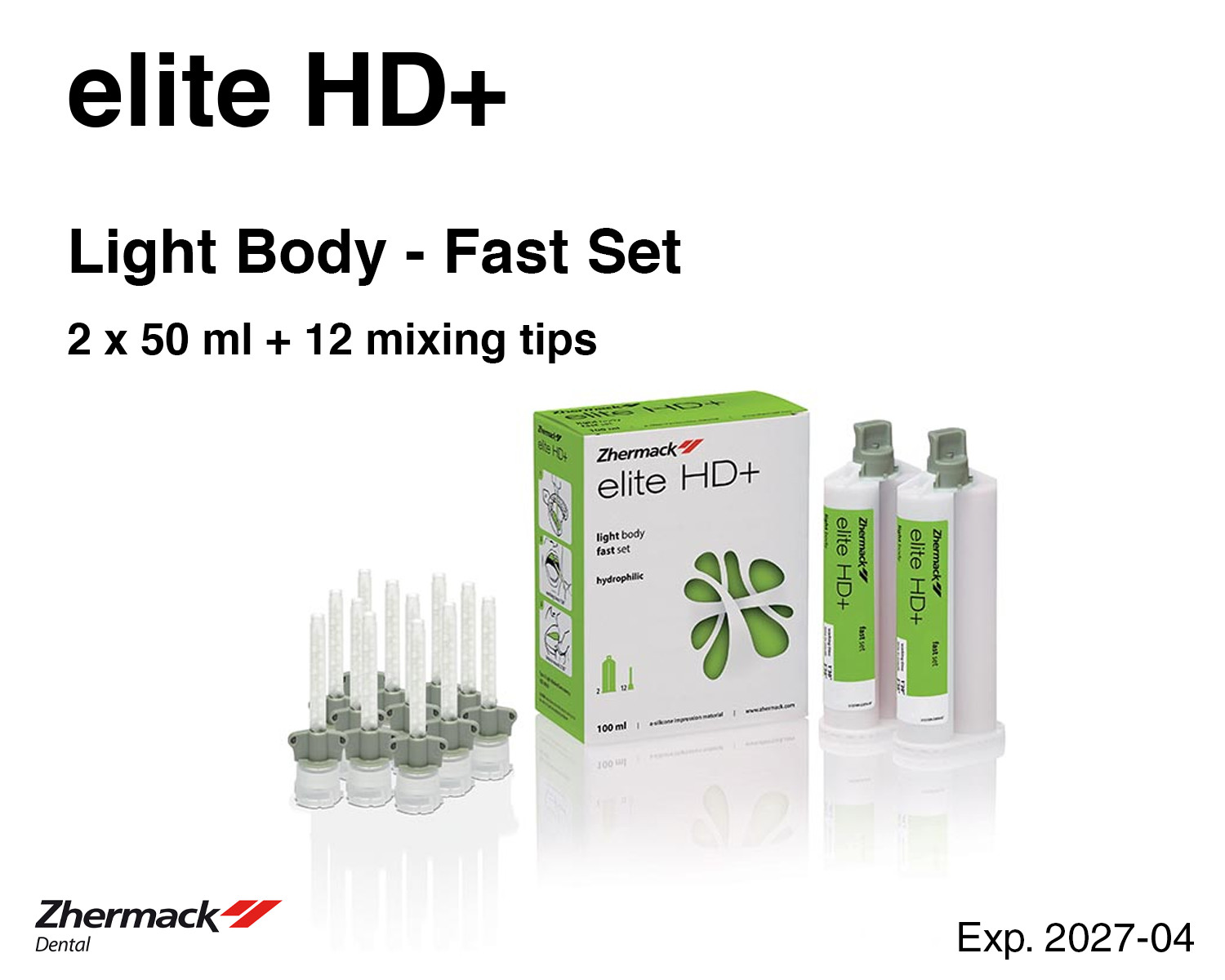 elite HD+Tray Light Body FAST SET (Zhermack) #C203040 Exp. 2027-04