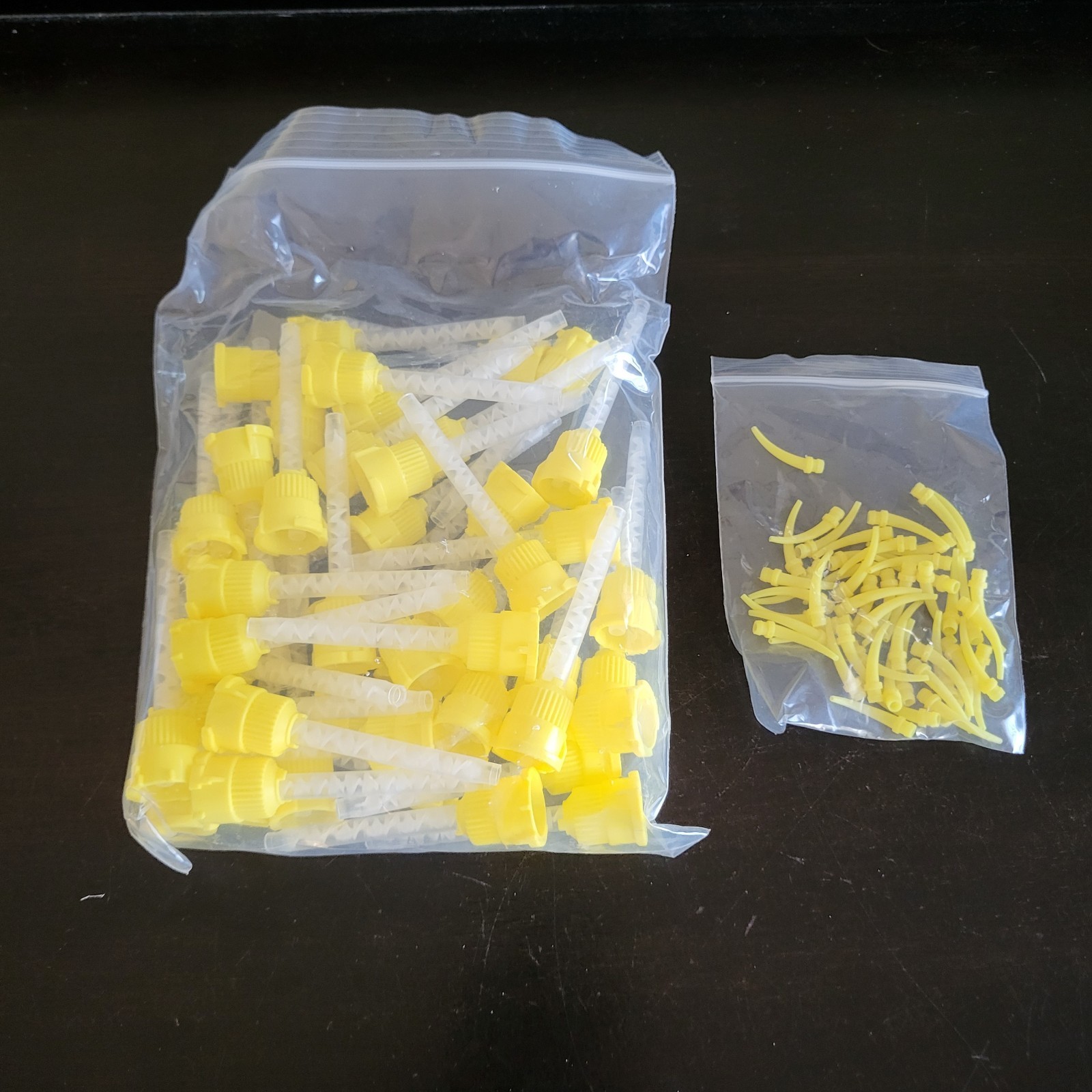Short Dental Mixing & Intra-Oral Tips 400-Count 1:1 Ratio Yellow 5 cm by LaMiere