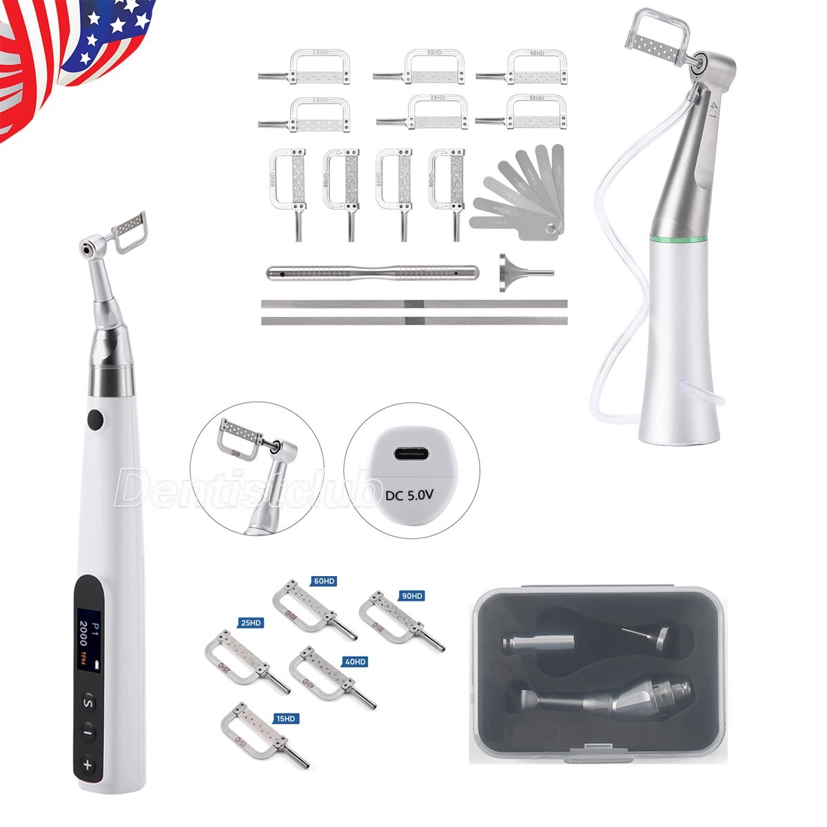 Dental Wireless Orthodontic Interproximal Stripping Handpiece+Strips /Brackets