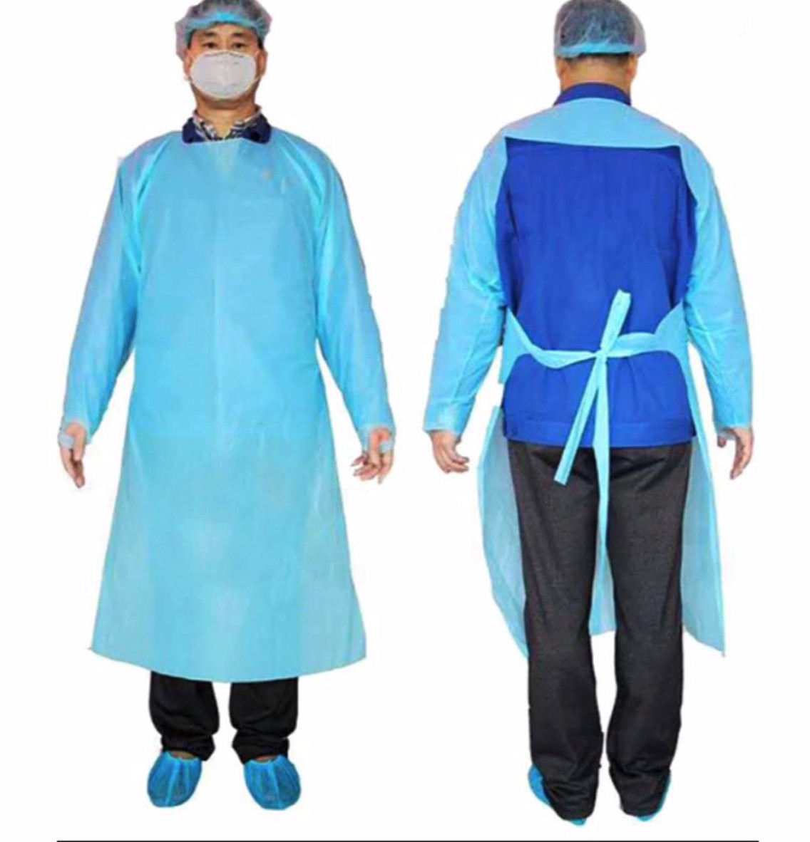 CPE 35 Isolation Gown, With Thumb Loop Protective, Disposable & Fluid Resistant