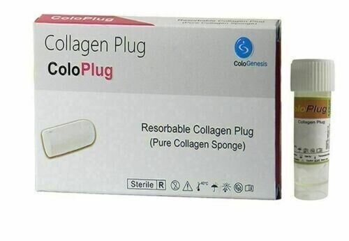50 Pack of Colo Plug – Resorbable Collagen Plug (Pure Collagen Sponge) 8x20mm