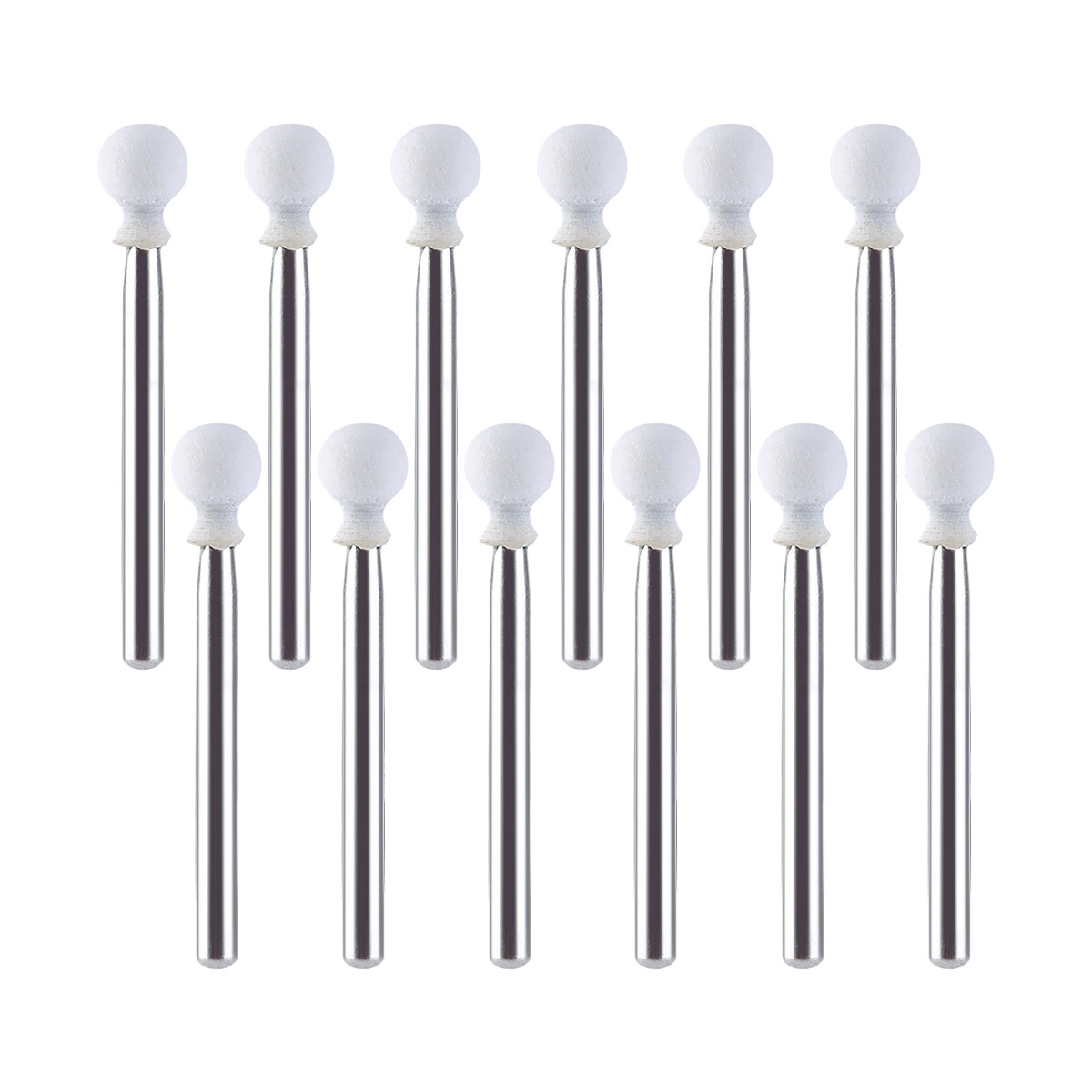 Dental White Stone High Speed Polishing Burs FG Cone/Flame/Round Aluminum Oxide