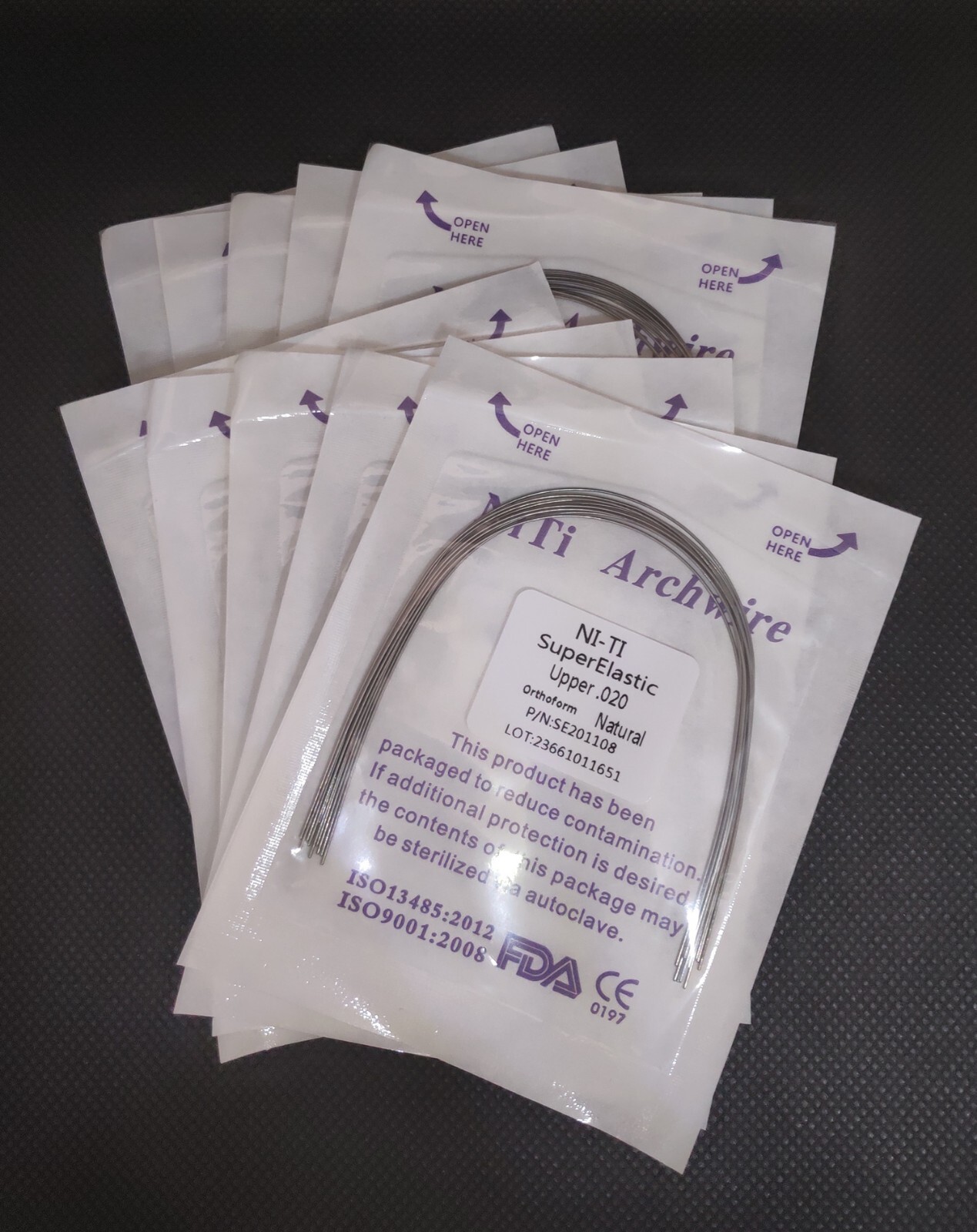 Dental Orthodontic Super Elastic Wire Niti Round Arcos Arch Wires Natural Form