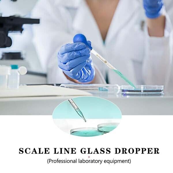 Graduated Dropper 1-10PCS lab glassware Rubber Cap Pipette 1-10ml Laboratory