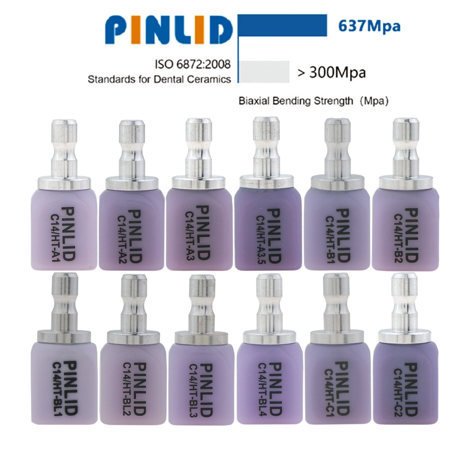 US Dental Emax Lithium Disilicate Glass Ceramic Blocks C14 HT CEREC CAD/CAM