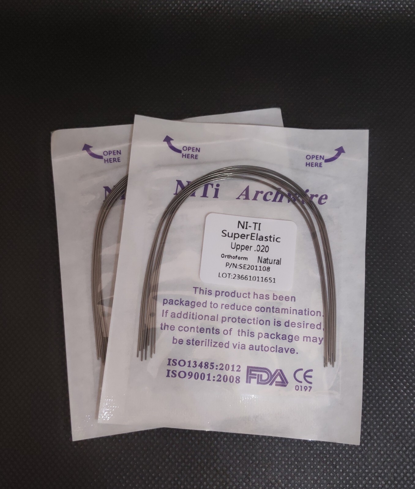 10Packs Dental Super Elastic/Stainless Steel/Thermal Activated Round Arch Wires