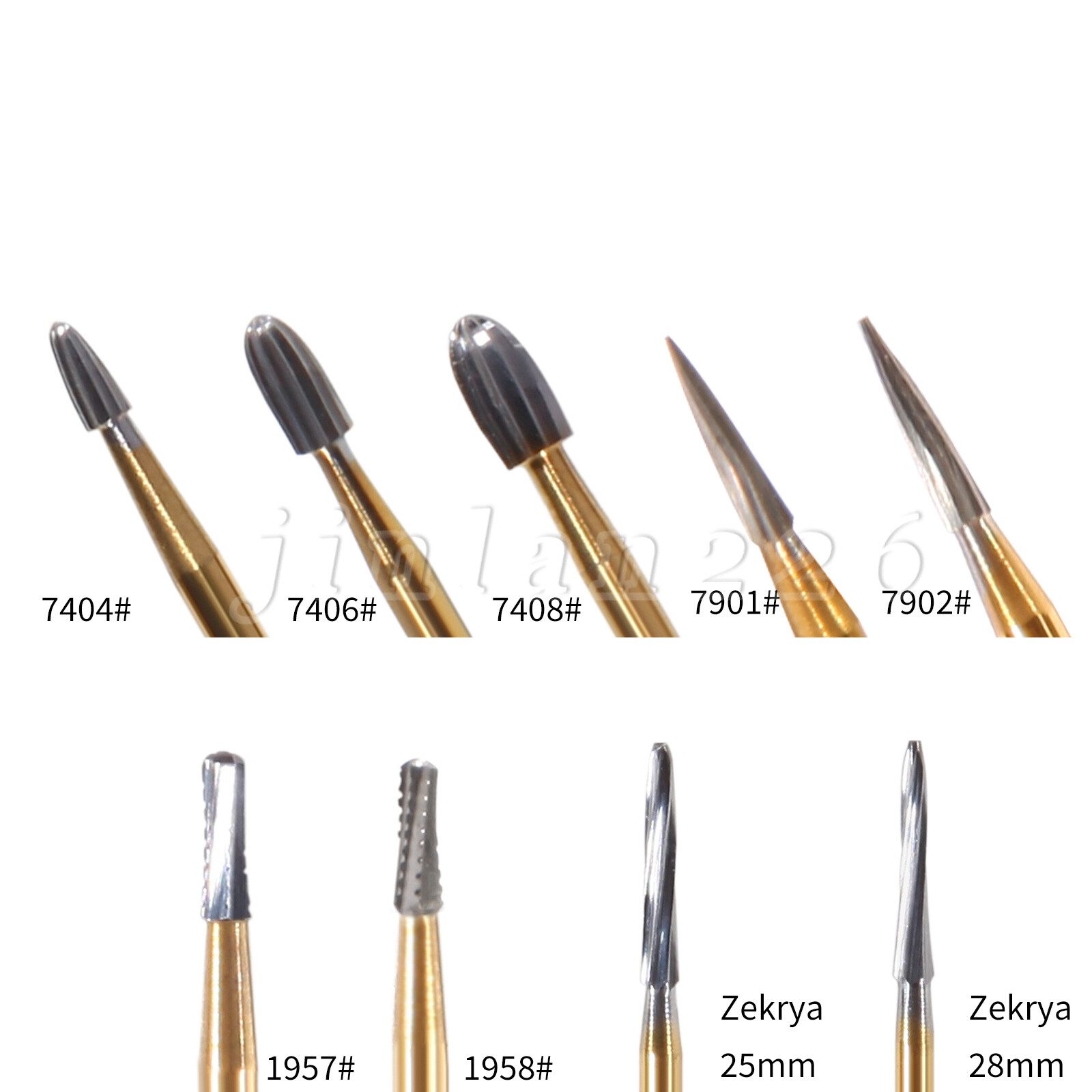 Dental Carbide Trimming & Finishing Burs FG7404/7406/7408/7901/7902/1957