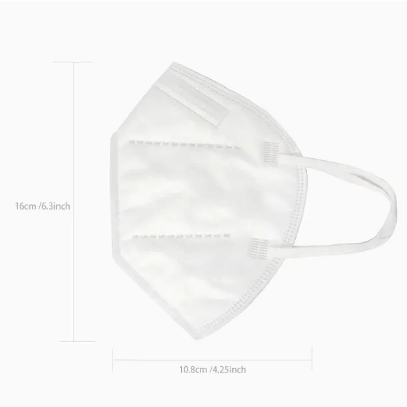 50PCS KN95 5-Layer Face Mask Disposable Breathable Earloop Masks