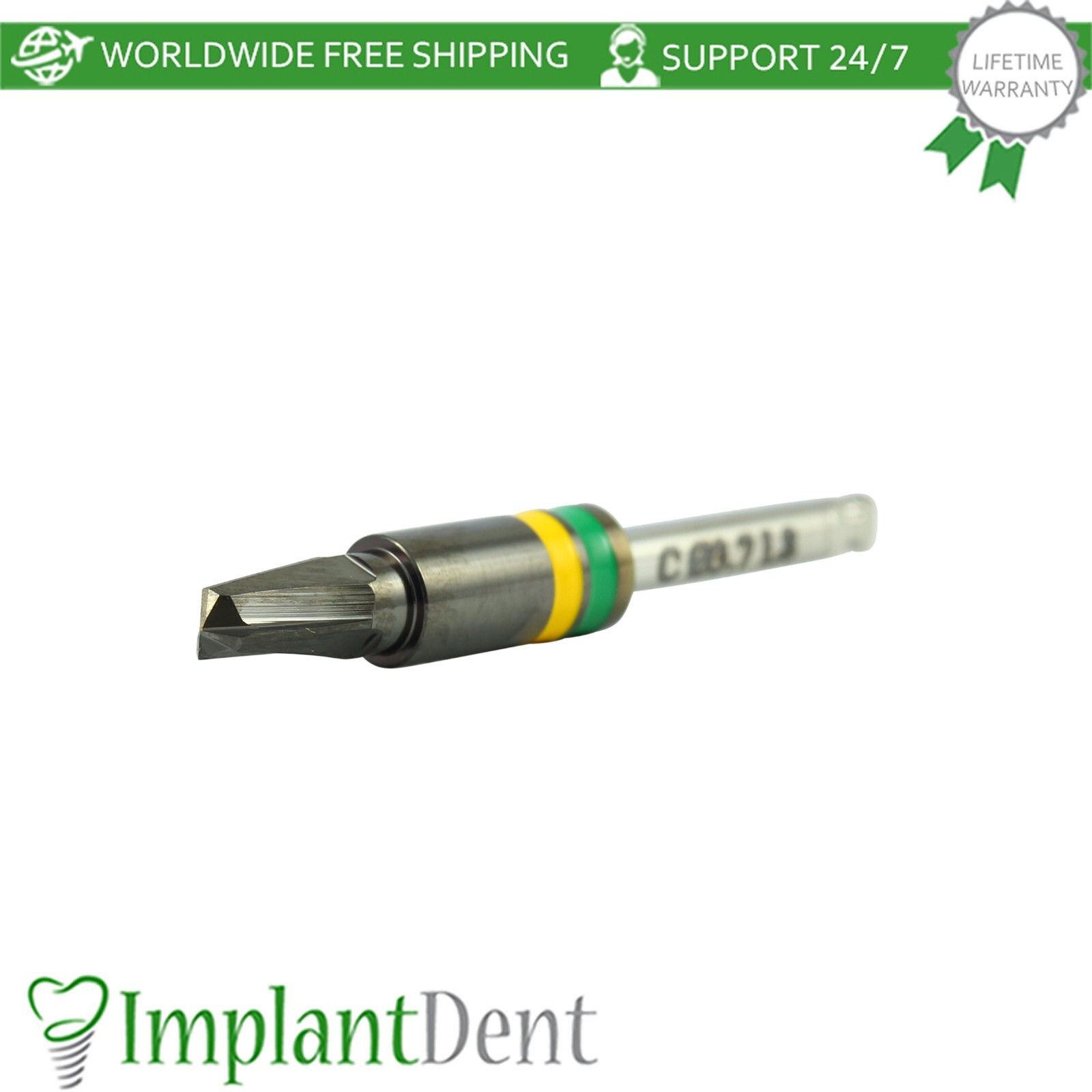 Dental DLC Conical Integral Stopper Drills 2.8mm-3.7mm Stainless Steel Tool