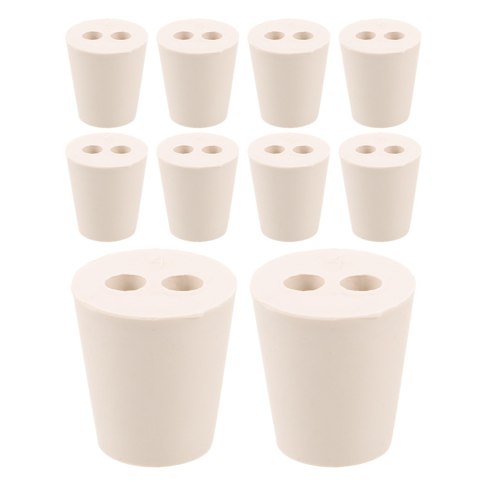 10 Pcs Rubber Experimental Stopper Bung for Test Tube Conical Plugs
