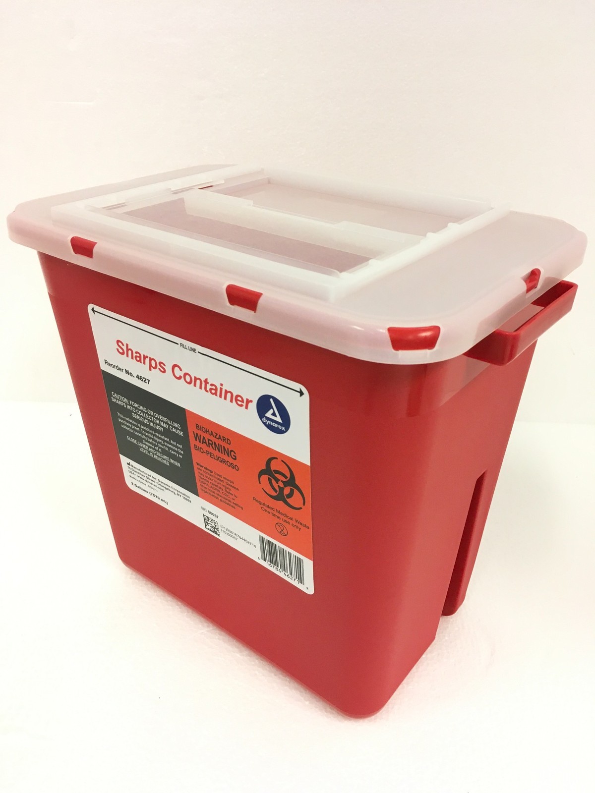 New 6 PACK!! 2 Gallon Sharps Disposable Biohazard Container Red Dynamex 4627