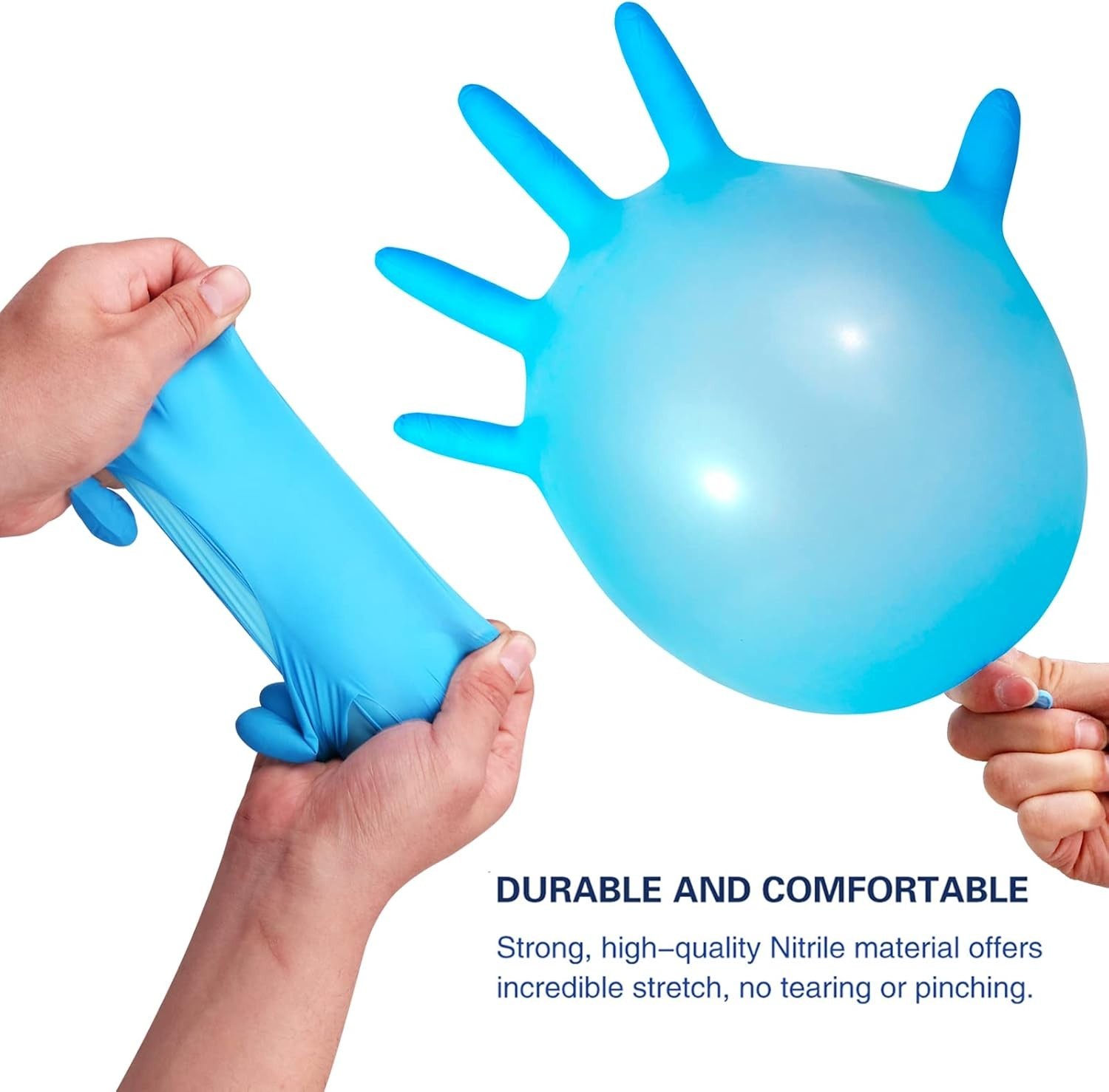 Ambidextrous Nitrile Gloves Small 100 Count Waterproof Powder Free for Cleaning