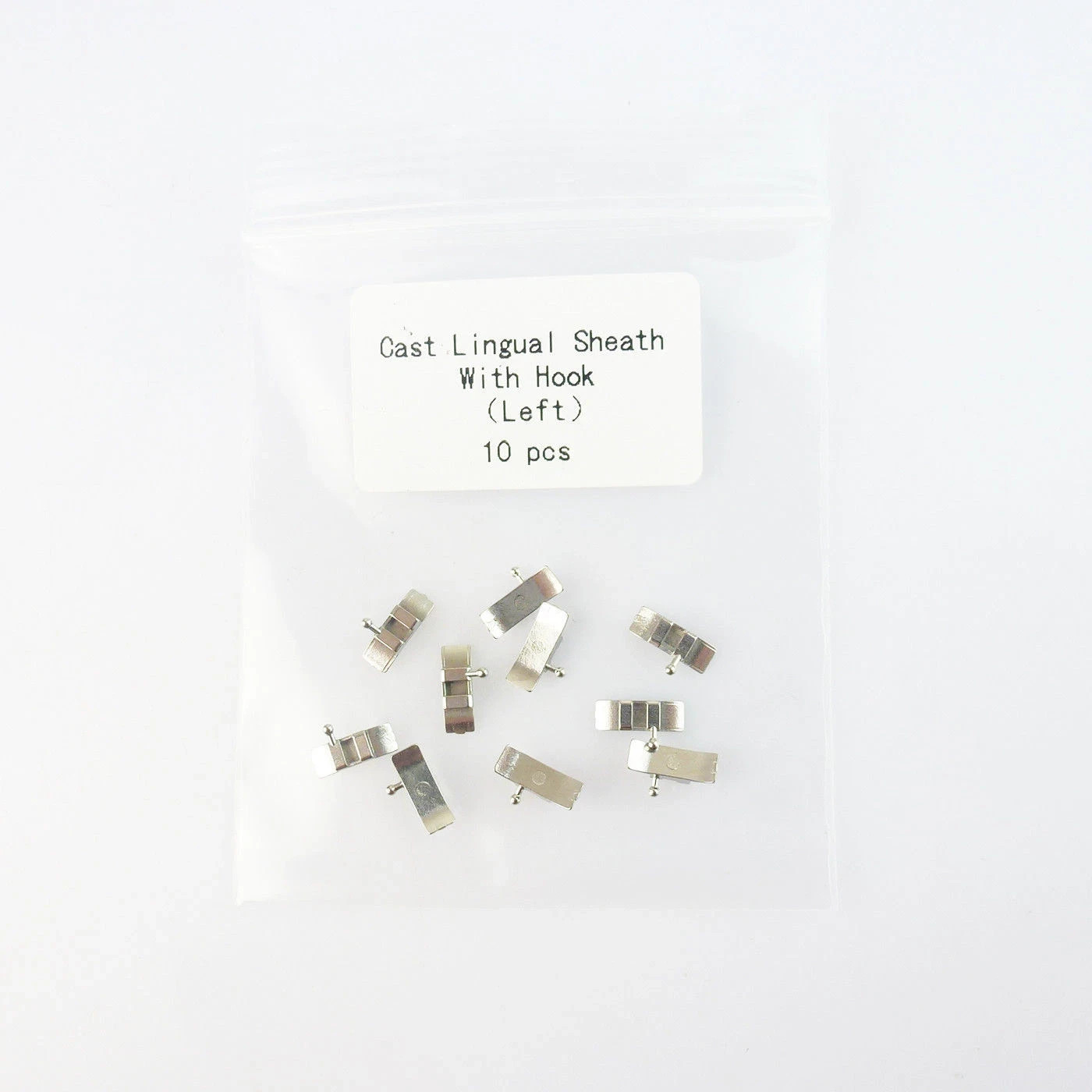 10 Pcs/Bag Orthodontic Dental Accessory Lingual Sheath With Left/Right/No Hook