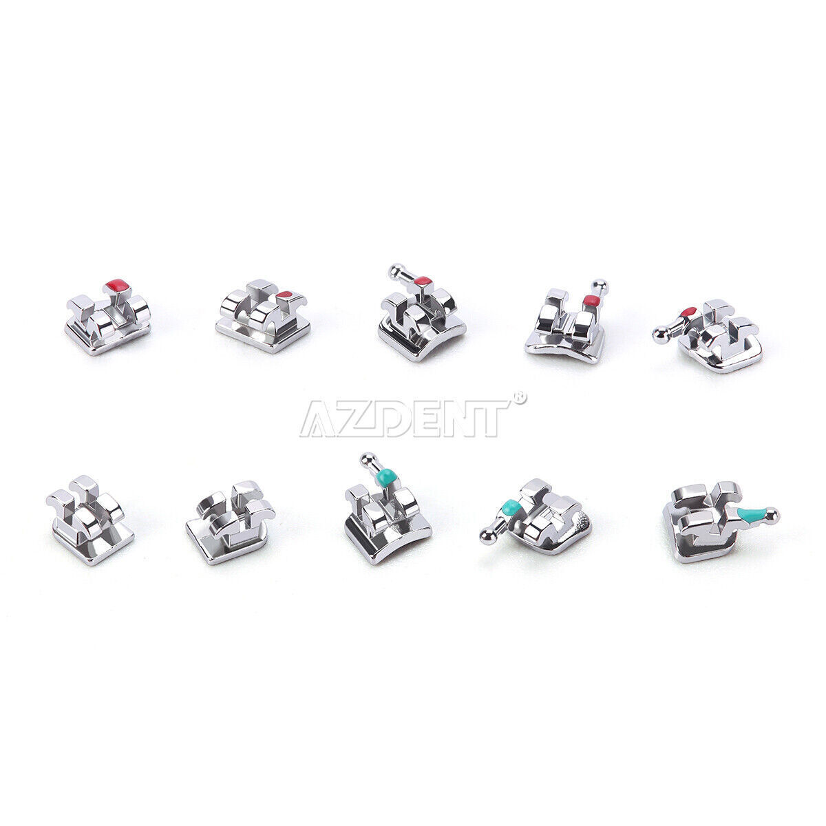 Dental Orthodontic MIM Brackets Braces Mini Roth MBT 022/018 Hooks 345 Monoblock