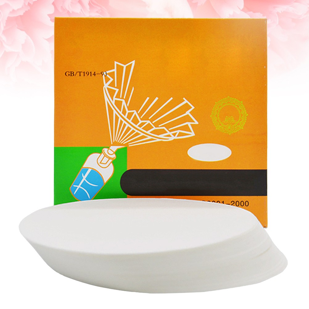 100Pcs Reusable White Filter Paper Discs for Lab Particle Retention