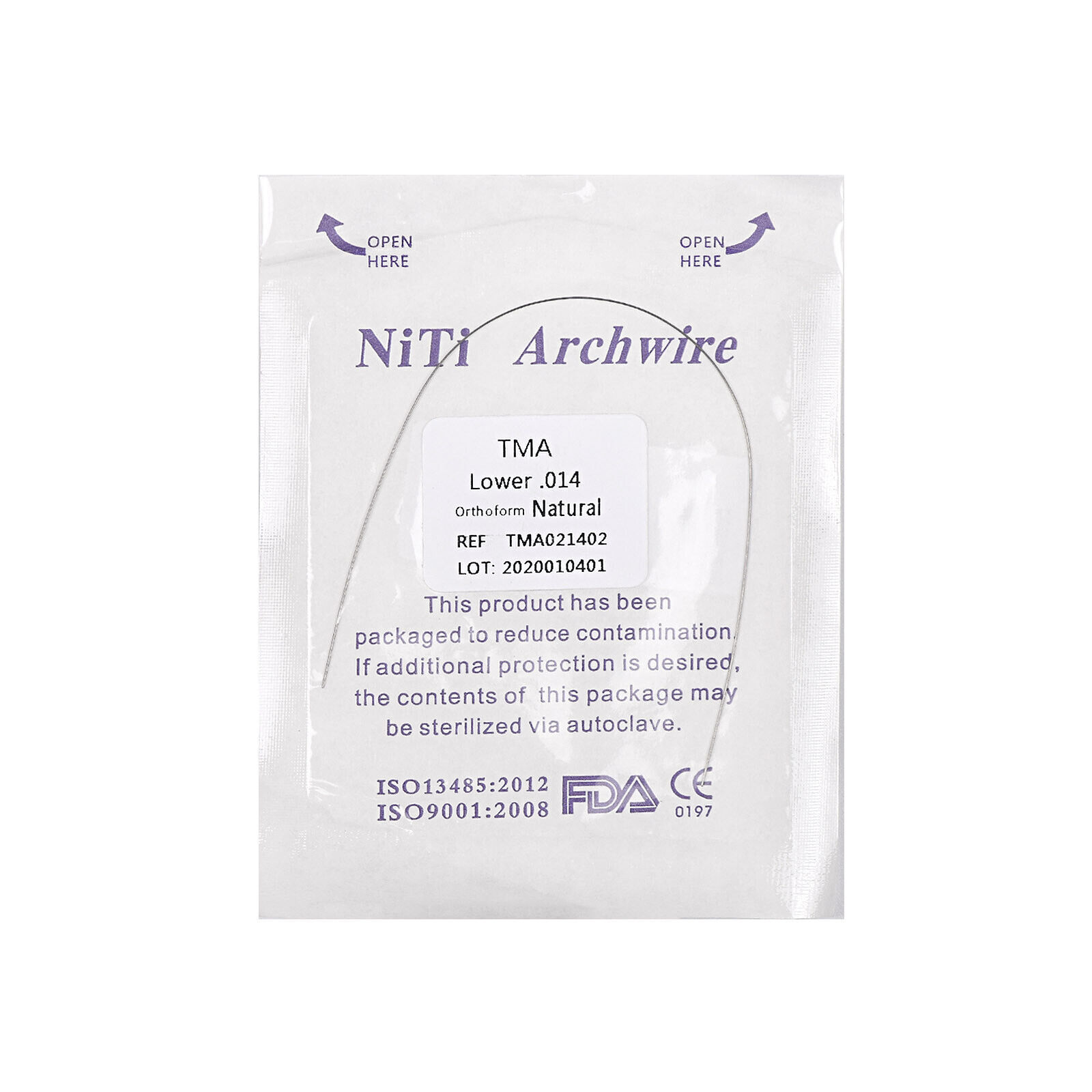 10 Packs Dental Ortho TMA Titanium Molybdenum Alloy Round Arch Wire Expanded