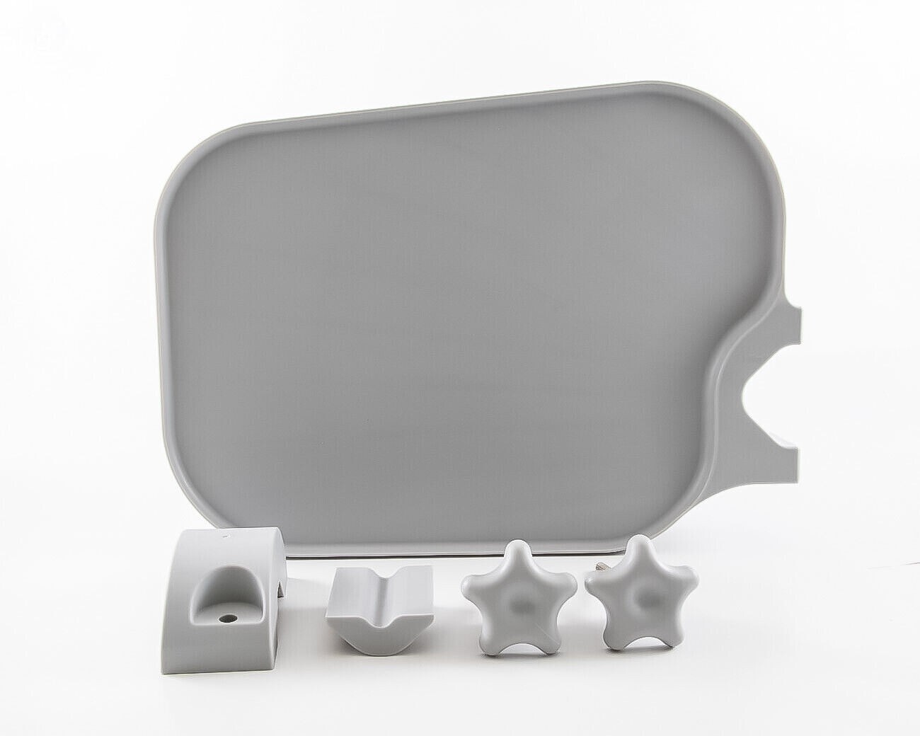 TPC POLE POST MOUNT UTILITY ACCESS SHELF TRAY TABLE DENTAL MEDICAL GREY