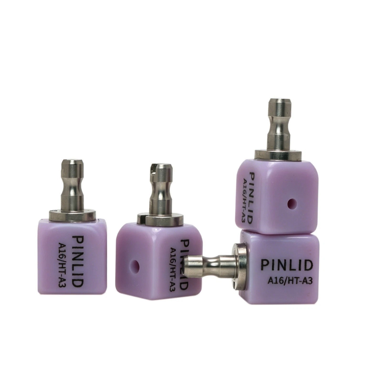 4Pcs A16 Dental Emax Lithium Disilicate Block w/Hole CEREC CAD CAM Glass Ceramic