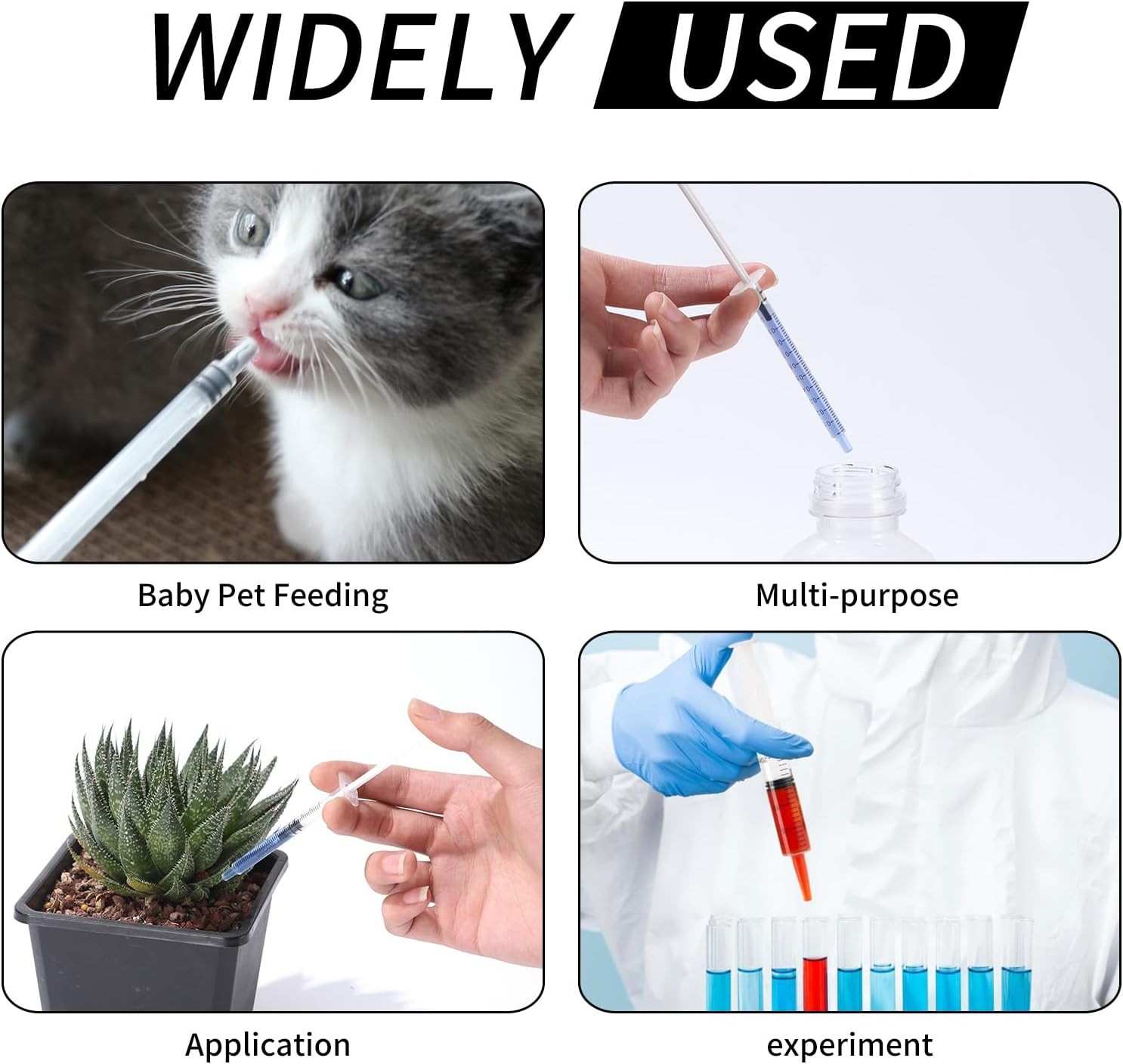 20 Pack 1ml Syringe for Liquid, 1cc Plastic Small Syringes Syringes-20pcs