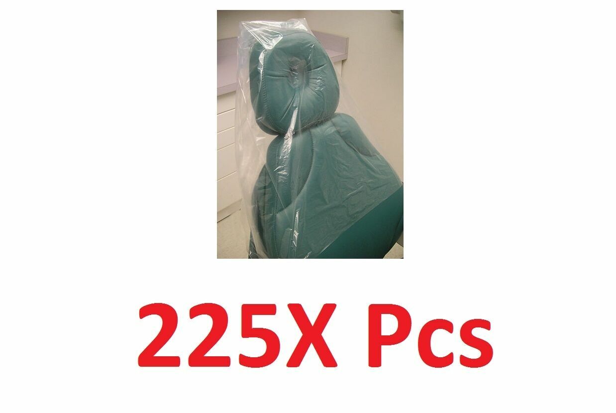 225 x 3 Pcs REDLAND Dental Half Chair Cover Sleeve 27.5″X24″ Clear Plastic