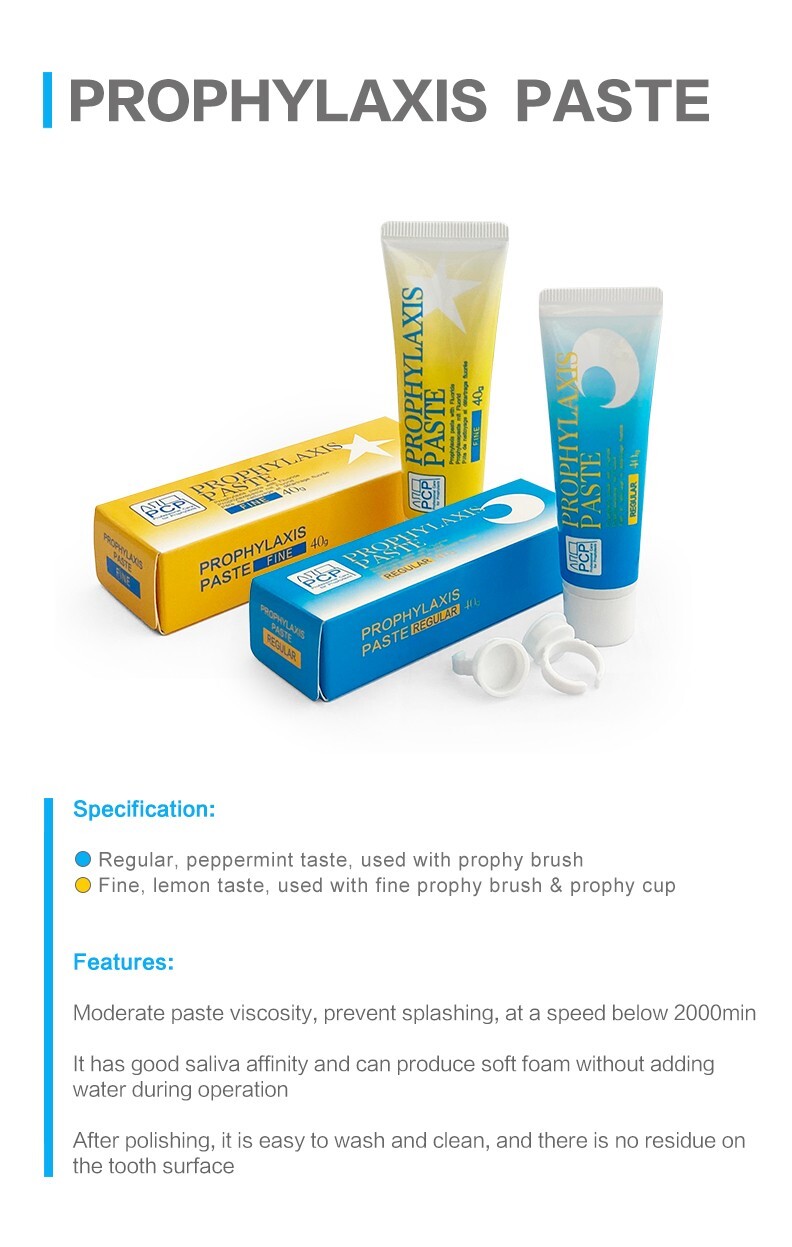 Dental Prophy Paste Fine Regular Grit Prophylaxis Tooth Polishing Paste 40g/tube