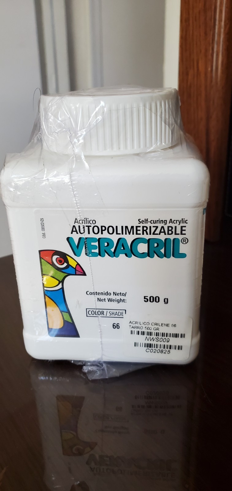 Veracril Self Curing Acrylic Resin Powder 1lb /500g- Tooth shade #66 – New