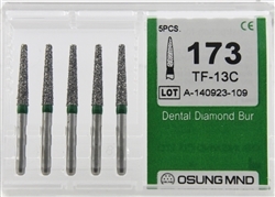 Dental Diamond Burs, Coarse Grit Multi-Use, 5 Pcs/Pk [197TR-21C]