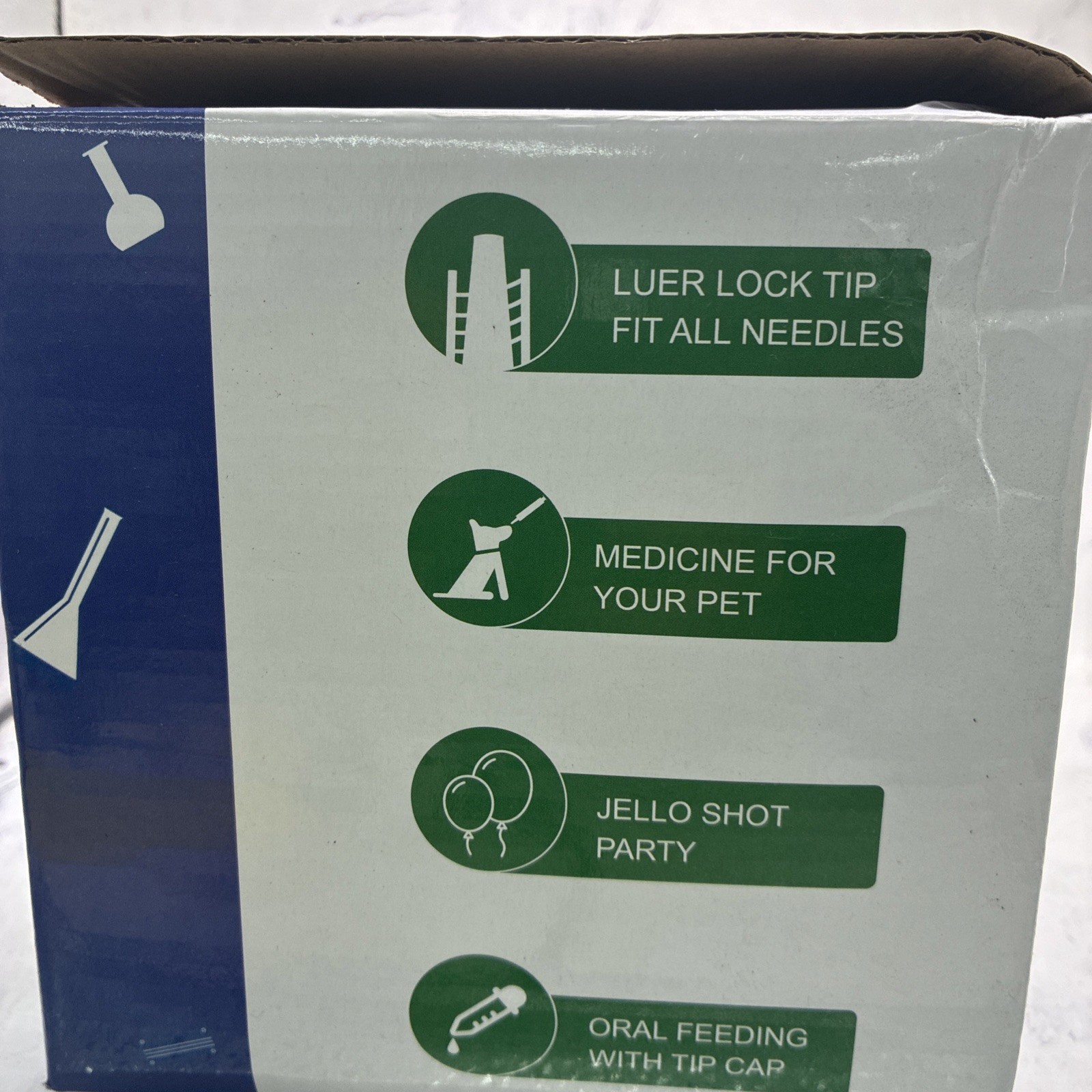 50 Pack Labaider 20 ML Disposable Sterile EO Syringe Luer Lock Tip With Cover