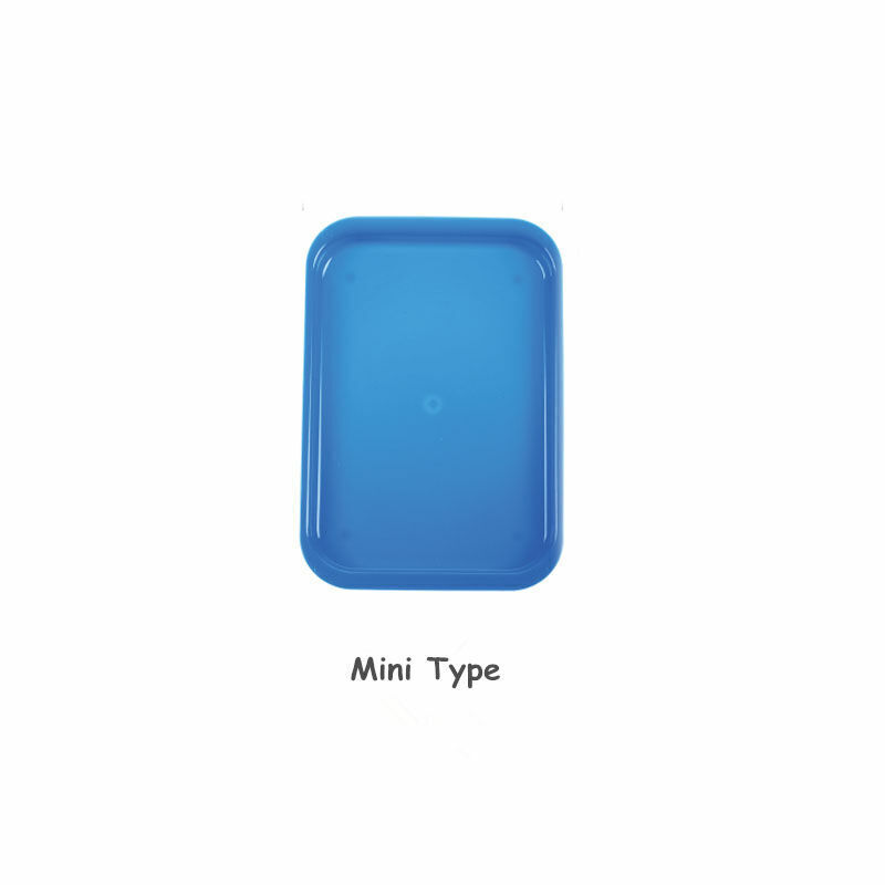 Dental Standard Autoclave Tool Plastic Mini Flat Tray Size Choice Sea Blue 135°C