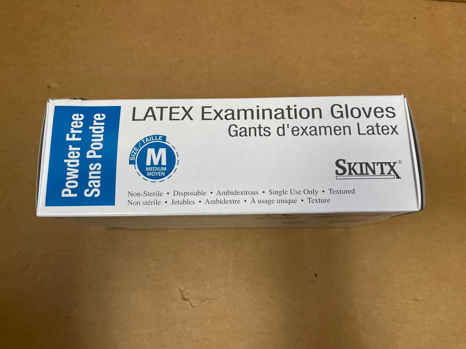Latex Examination Gloves Powder-Free by SKINTX, 6 mil, 1000 pcs S/M/L/XL