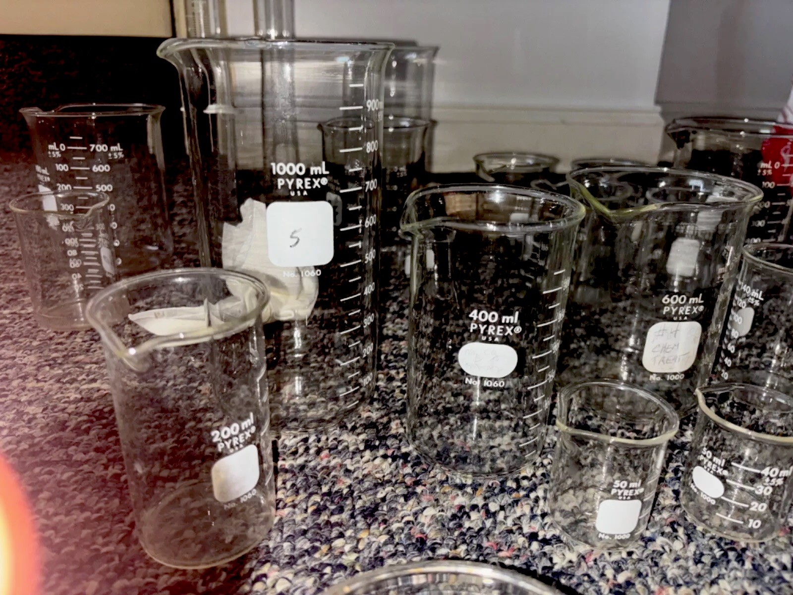 *Vintage* PYREX USA. Lab Borosilicate Glassware. (46pcs) Great Condition.