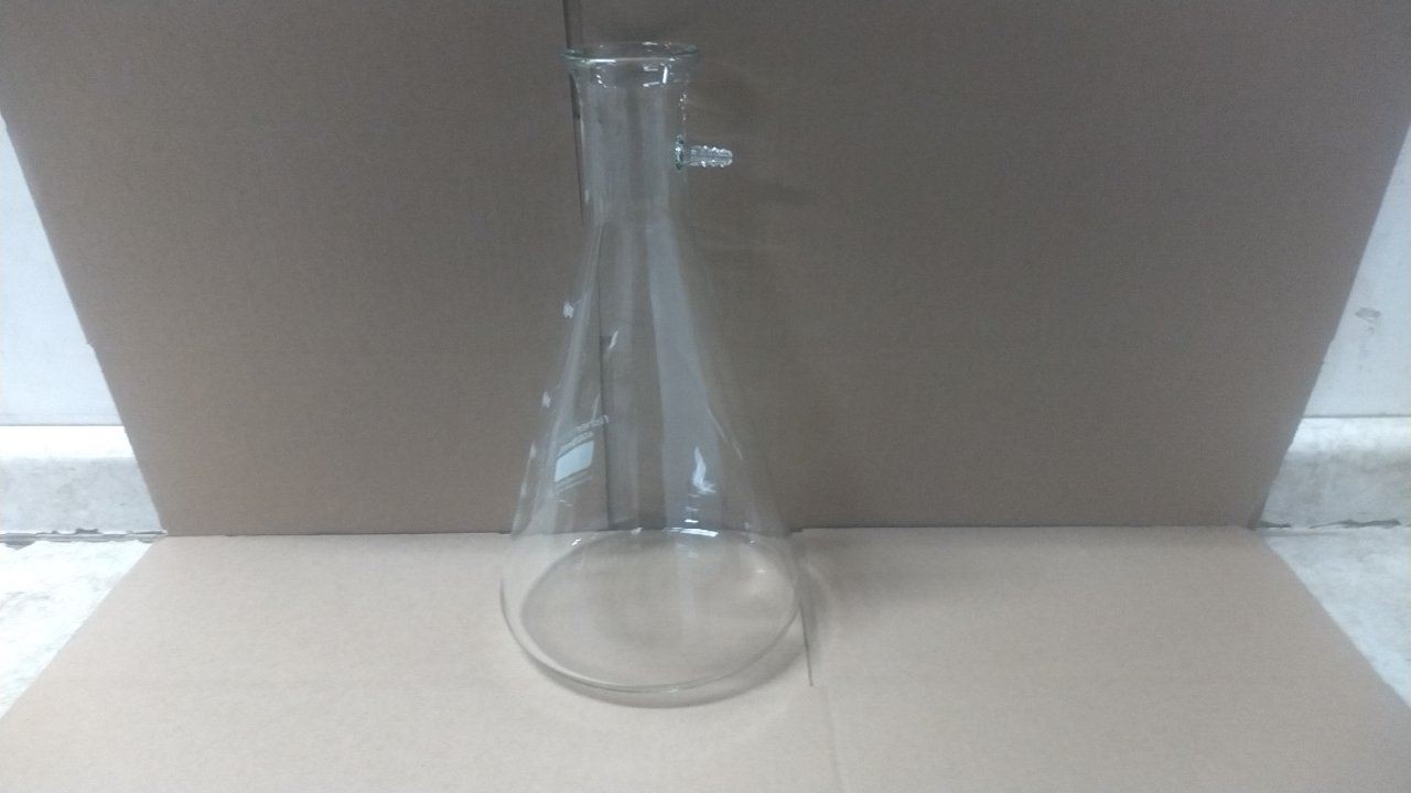 Fisher Brand FB-300-4000 4000mL Capacity Clear Glass Filtering Flask