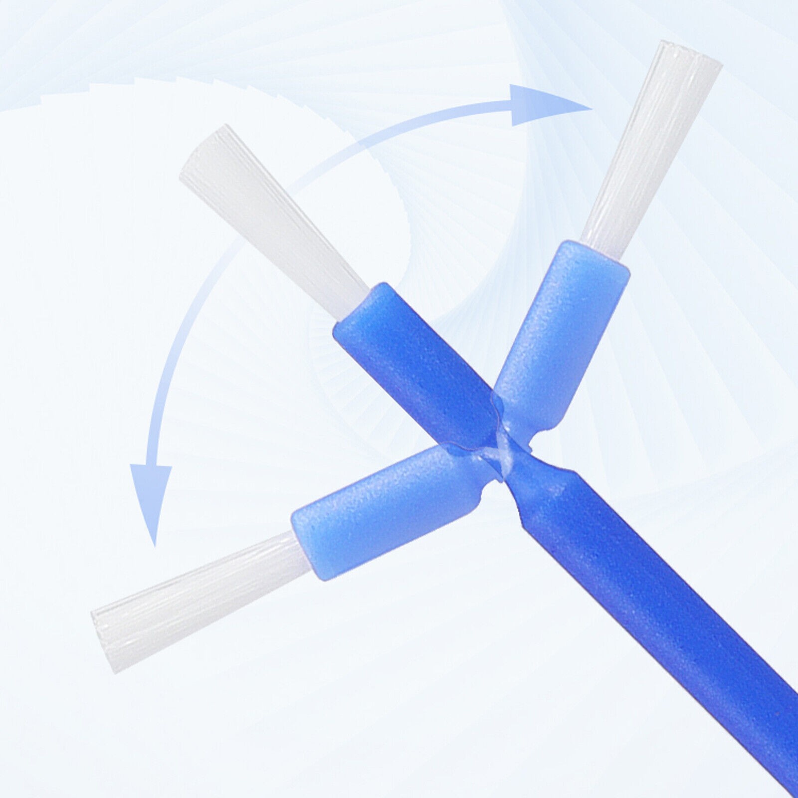 Dental Long Shank Bendable Oral Disposable Micro Brush Applicator Pink/Blue