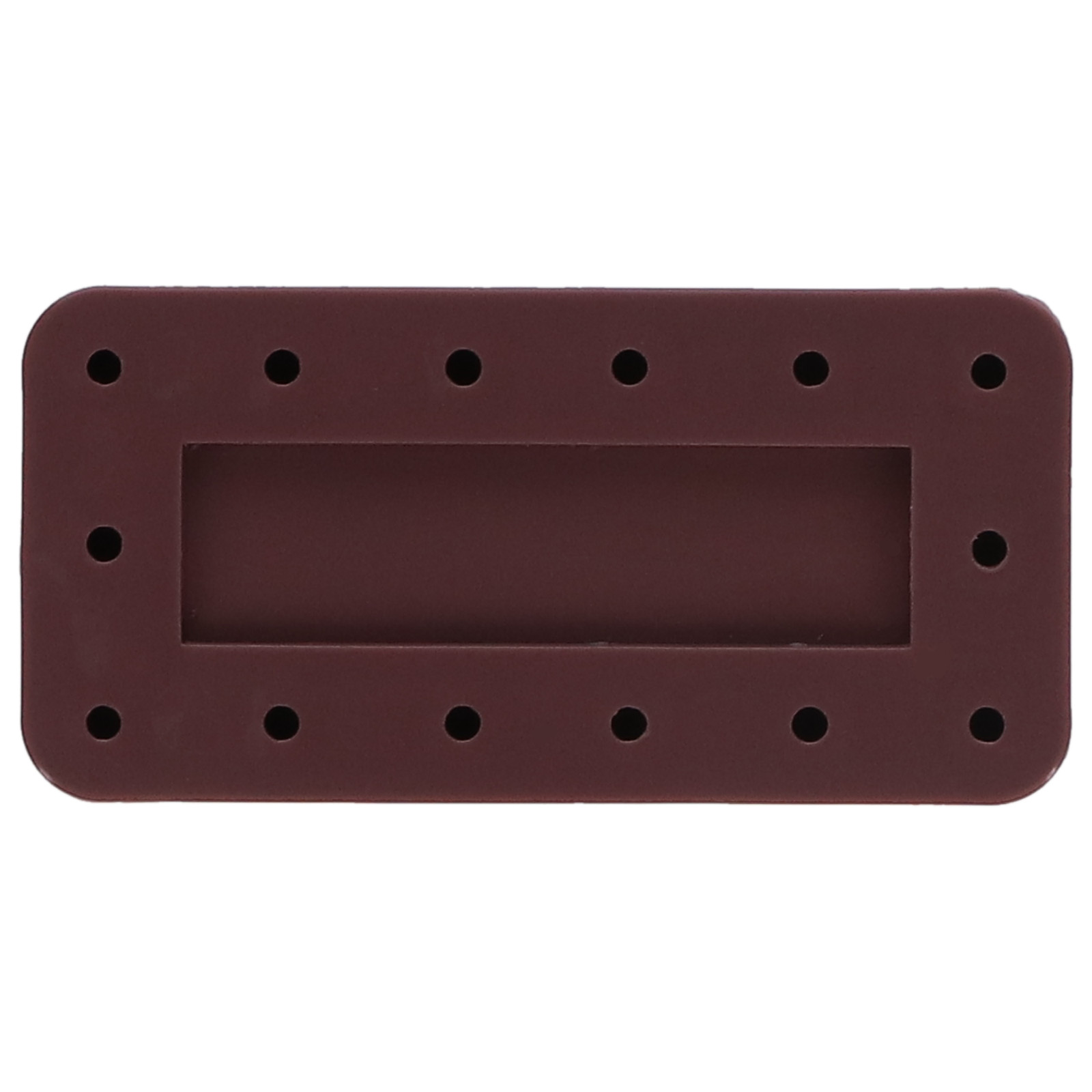 Plasdent 400BR2-10 Silicone Magnetic Dental Bur Block 14-Hole Rectangular Mauve