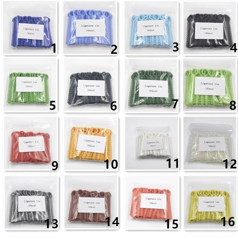 1040 Dental ligature Ties Buccal Tube MBT Roth Edgewise 1st 2nd 018 022 Bondable