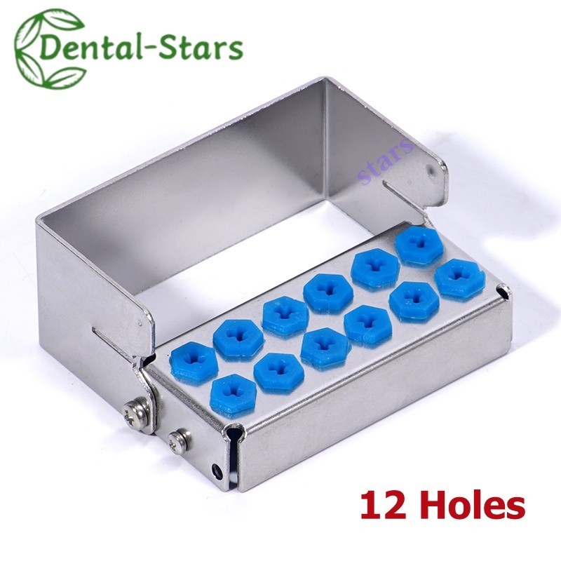 1Pcs Dental Bur Holder Block Distinfection Box 8/12/30Holes For High Burs Stand