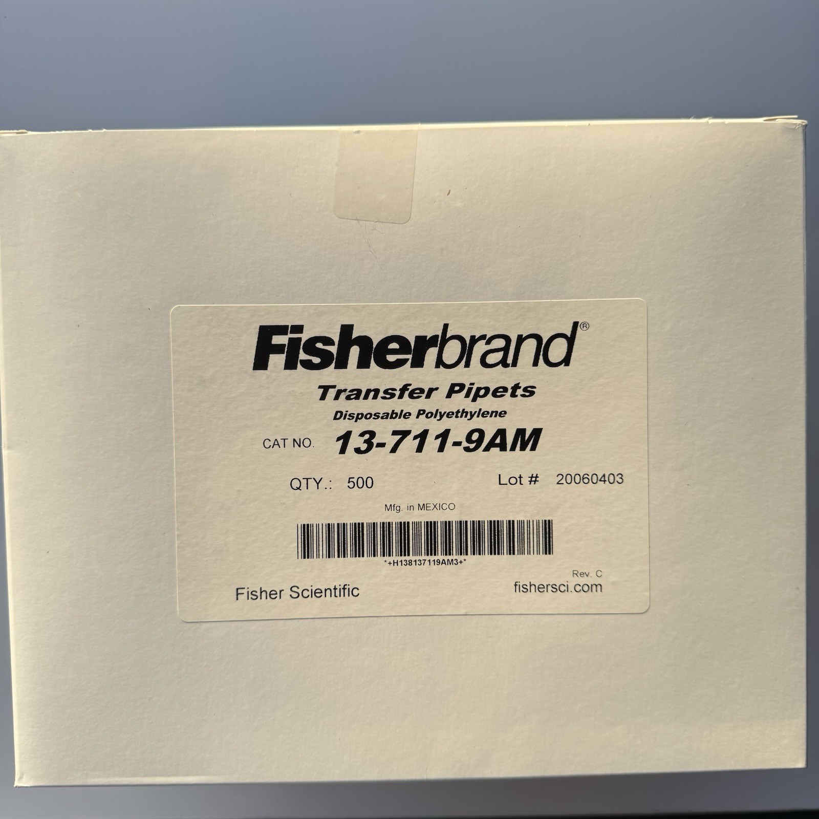 Fisherbrand 13-711-9AM Transfer Pipets Disposable Polyethylene 500 Count