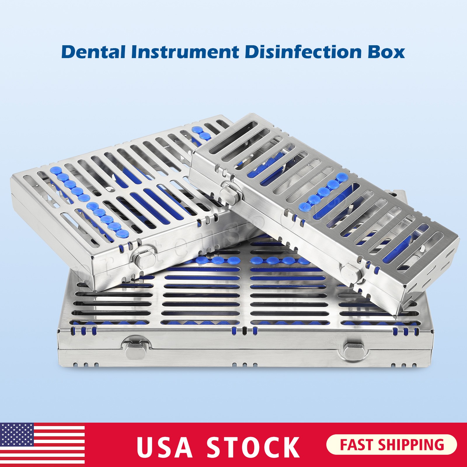 1-10 DENTAL AUTOCLAVE STERILIZATION CASSETTE RACK BOX TRAY 5/10/20 Instruments